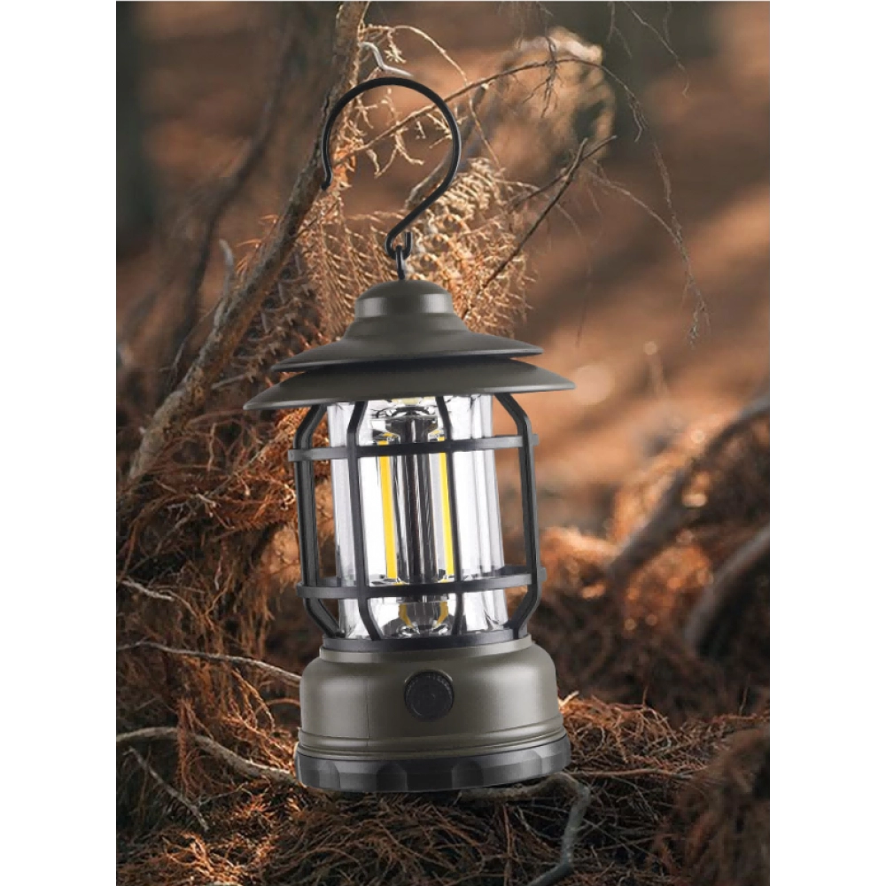 Camping Light USB Recharge Portable Tent Lanterns Battery Retro Lamp