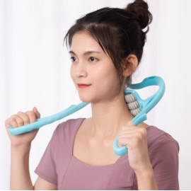 Cervical Spine Massager Swan Shape Six-wheel Pressing Manual Massage 
